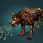 3D Sculpting Video Game Character Creature Wolf