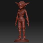 3D Sculpting Elf 3D Model