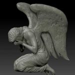 3D Sculpting Angel Cry 3D Model
