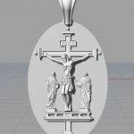CAD Jewelry Design Jesus Pendant