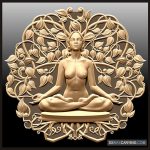 3D Sculpting Relief Meditation 3D Model