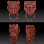 CAD Jewelry Design Panther Pendant