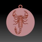 CAD Jewelry Design Scorpion Pendant