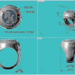 CAD Jewelry Design Signet Ring in Rhino