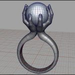 CAD Jewelry Design Hands Ring