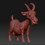 3D Sculpting Goat 3D Model