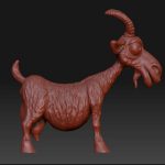 3D Sculpting Goat 3D Model