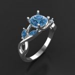Cad Jewelry Design Willow Diamond Ring