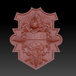 CAD Jewelry Design Crest Pendant