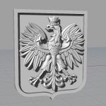 3d model eagle polish crest