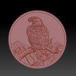 3d eagle coin custom modeling
