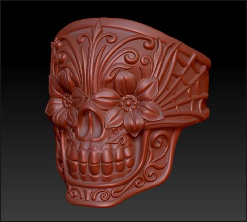 cad jewelry design services skull ring