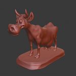 cow cartoon 3d model