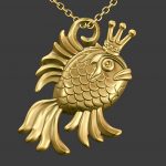 CAD-Model-Gold-fish-pendant-necklace