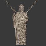 Saint Jude-3D-Pendant-CAD-Jewelry Design