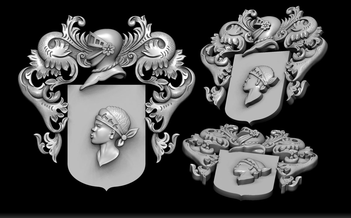 crest ring cad model